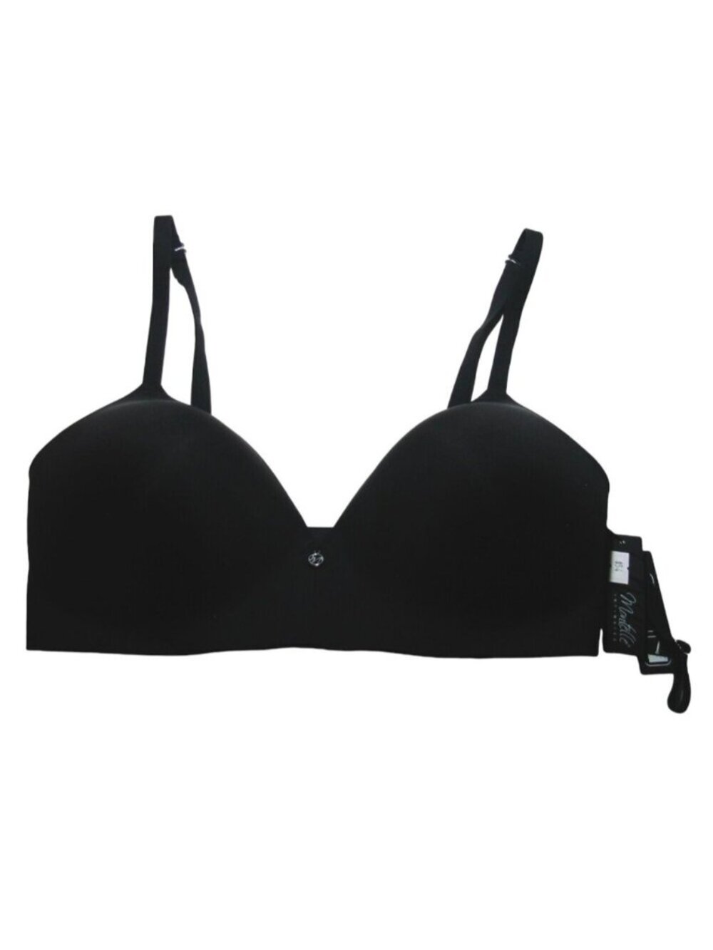 Montelle Intimates Wirefree T-Shirt Bra Black 36E Convertible Foam Cup 9317 New